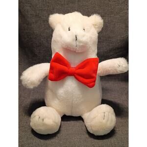 Gigglescape 7 Polar Bear with Bow Stuffed Animal